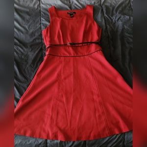Sleeveless red dress